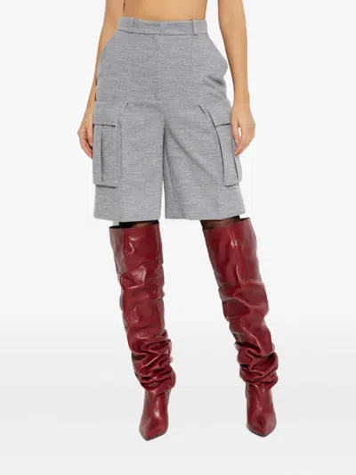 Balmain Cargo-pocket Shorts In Gray