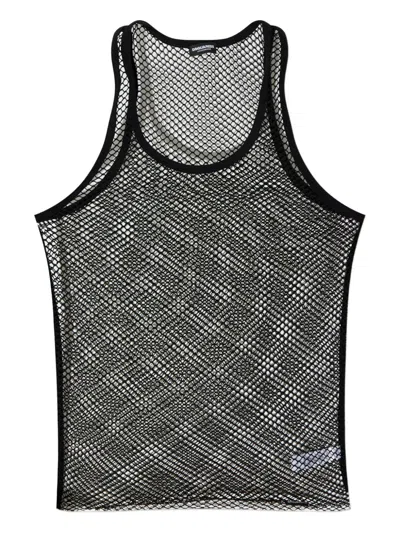 Dsquared2 Monogram Patterned Silk Blend Pijama Top In Black