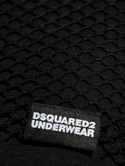 Dsquared2 Monogram Patterned Silk Blend Pijama Top In Black