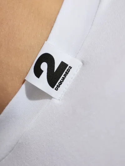 Dsquared2 Logo-detail T-shirt In White