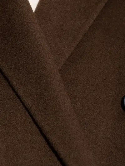 Stand Studio Wool-blend Double-breasted Jacket In Brown