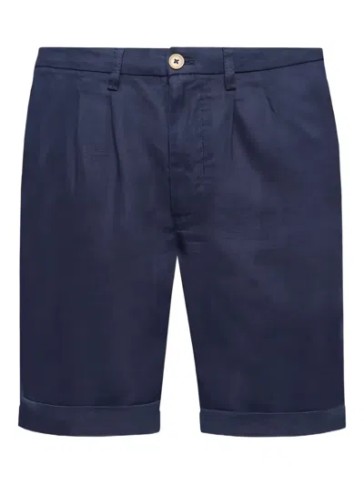 Peninsula Swimwear Linen Shorts In Blue