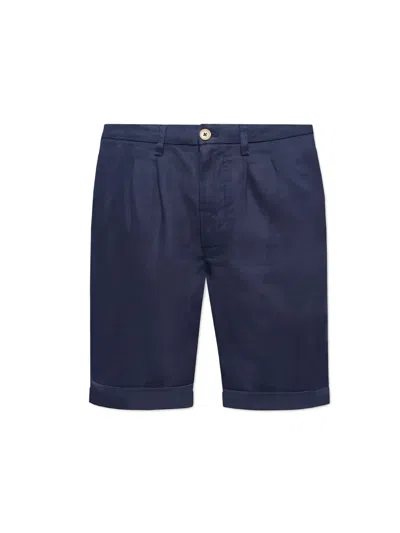 Peninsula Swimwear Linen Shorts In Blue