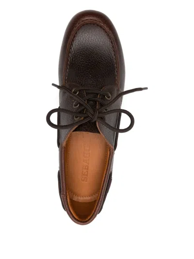 Sebago Gary Jobson Leather Lace-up Boat Shoes In Brown