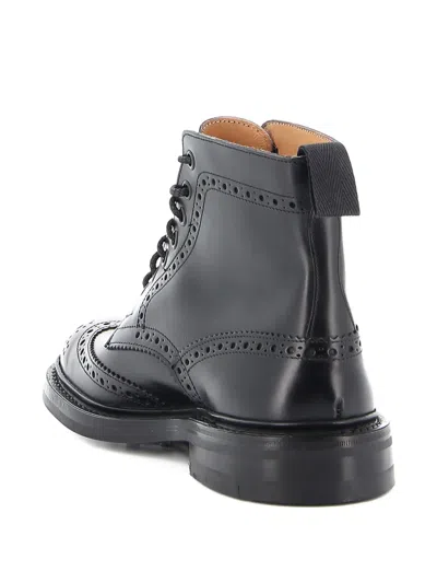 Tricker's Leather Ankle Boots In Black