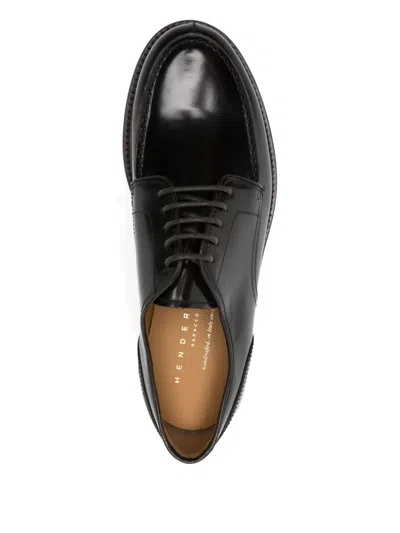 Henderson Baracco Leather Lace-up Derby Shoes In Black