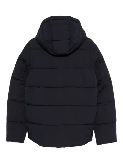 Ecoalf Hooded Quilted Jacket In Blue