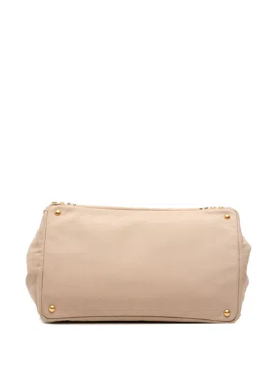 Pre-owned Prada 2000-2025 Large Canvas Canapa Bijoux Satchel In Brown