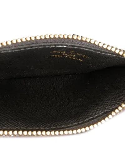 Pre-owned Louis Vuitton 2021-2025 Monogram Reverse Romy Card Holder In Brown