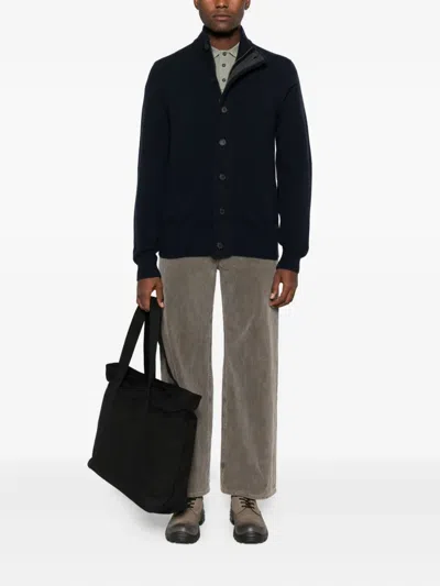 Barbour Wool Cardigan In Blue