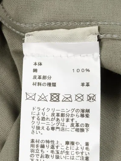 Pre-owned Hermes Leather-patch Crew-neck T-shirt In Green