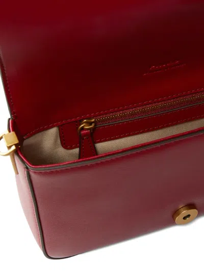 Pinko Love One Crossbody Bag With Bird Embellishment In Red