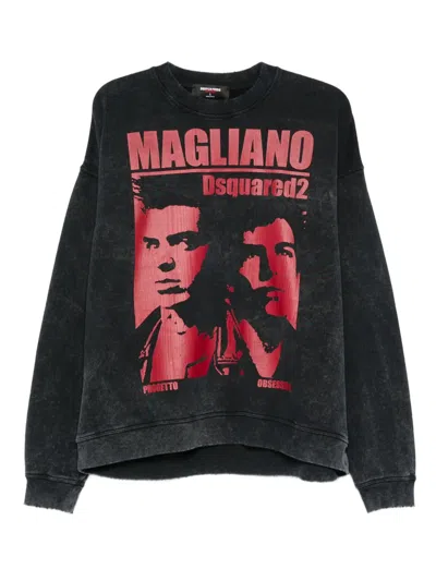 Dsquared2 Dsquared Slated Cotton Dsquared X Magliano Sweatshirt In Black