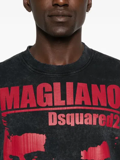 Dsquared2 Dsquared Slated Cotton Dsquared X Magliano Sweatshirt In Black