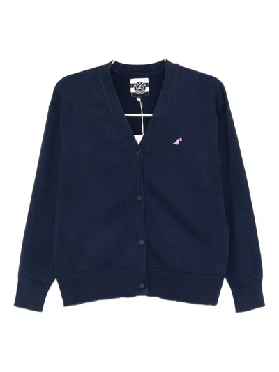 Sport B. By Agnès B. Dino-embroidered Cardigan In Blue