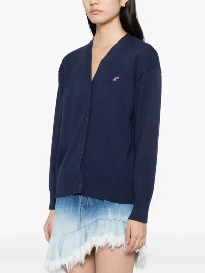 Sport B. By Agnès B. Dino-embroidered Cardigan In Blue