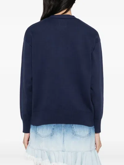 Sport B. By Agnès B. Dino-embroidered Cardigan In Blue