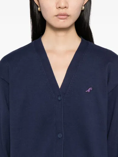 Sport B. By Agnès B. Dino-embroidered Cardigan In Blue