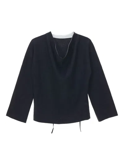 Carven Long-sleeved Top In Gray