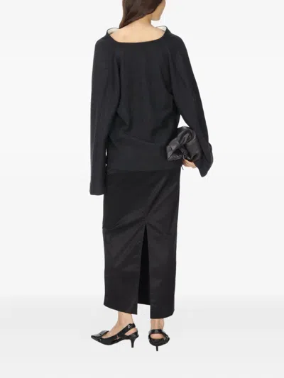 Carven Long-sleeved Top In Gray