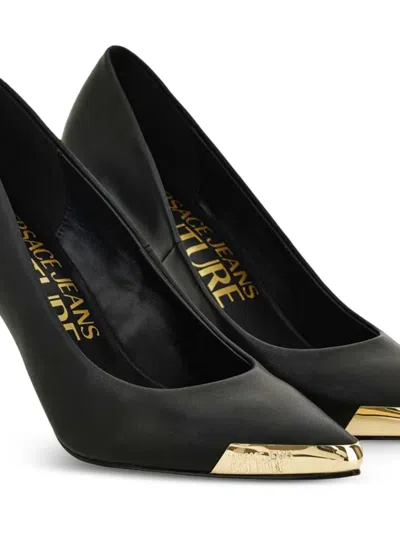 Versace Jeans Couture Black Scarlett Heels In Black