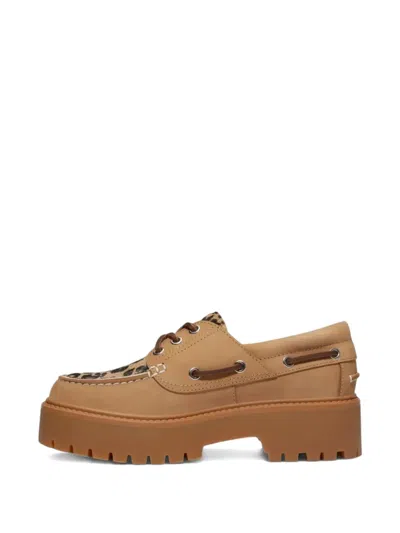 Timberland Leopard-print Loafers In Brown