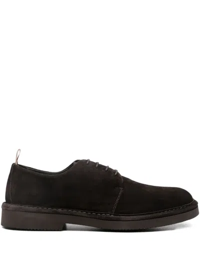 Sturlini Firenze Suede Lace-up Derby Shoes In Brown