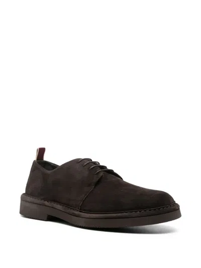 Sturlini Firenze Suede Lace-up Derby Shoes In Brown