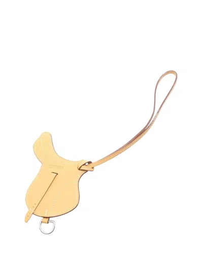 Pre-owned Hermes 2012-2025 Swift Paddock Selle Horse Saddle Bag Charm In Brown