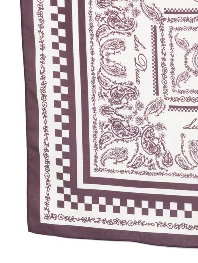 Les Deux Paisley Border-detail Scarf In Neutral