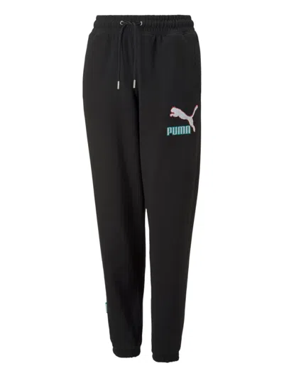 Puma Logo-print Track Pants In Black