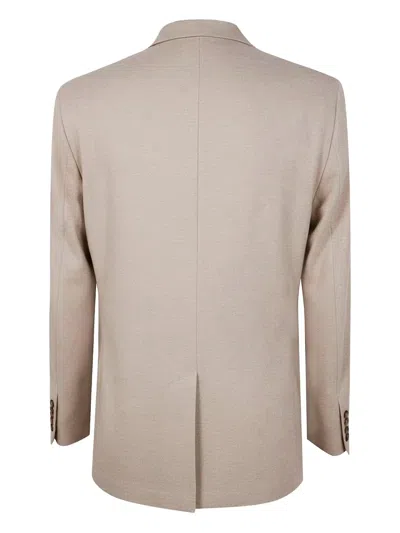 Boglioli Tailored Jacket With Front Pockets And Back Vent In Neutral