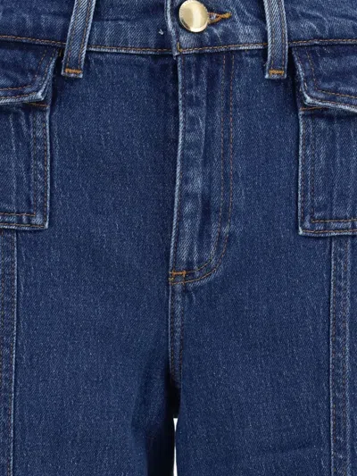 7 For All Mankind High Rise Lotta Flared Leg Jeans In Artifact In Blue