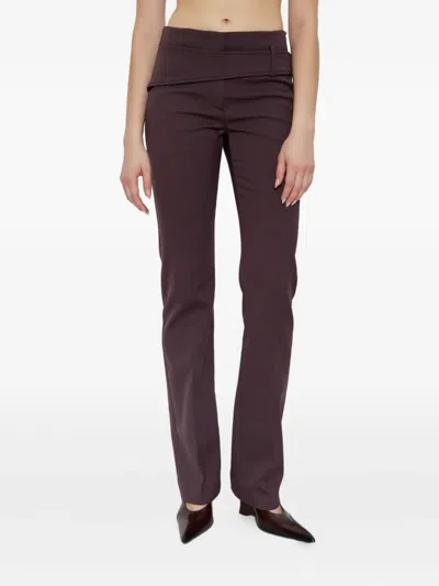 Sportmax Banda Crease Trousers In Red