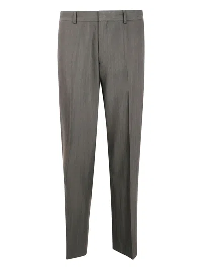 Paul Smith Tailored Trousers With Front Crease And Belt Loops In Gray