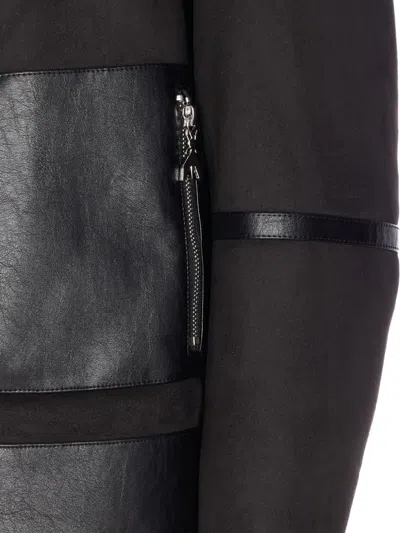 Patrizia Pepe Deep Green Reversible Short Fluffy Jacket In Black