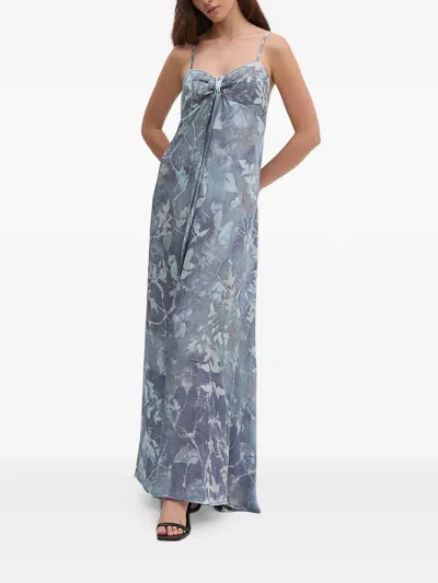 Sandro Ferrone Floral-print Maxi Dress In Black