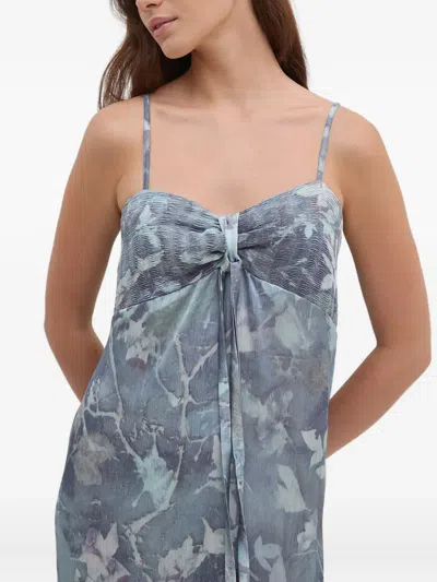 Sandro Ferrone Floral-print Maxi Dress In Black