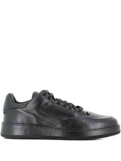 Officine Creative Eraser 001 Airbrushed-leather Sneakers In Black