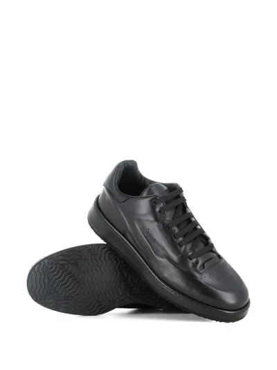 Officine Creative Eraser 001 Airbrushed-leather Sneakers In Black