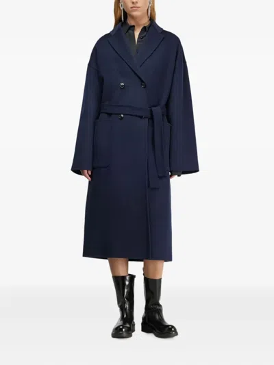 Semicouture Semi Couture Double-breasted Alice Coat With Notched Collar In Black