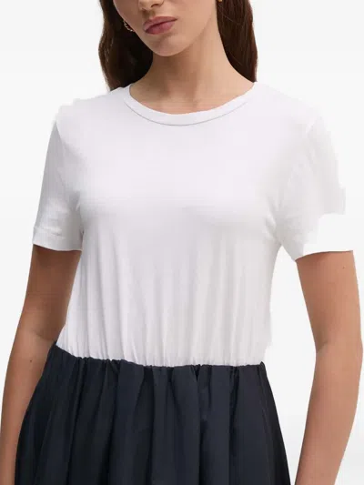 Sandro Ferrone Gathered Midi Dress In White