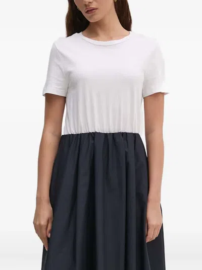 Sandro Ferrone Gathered Midi Dress In White