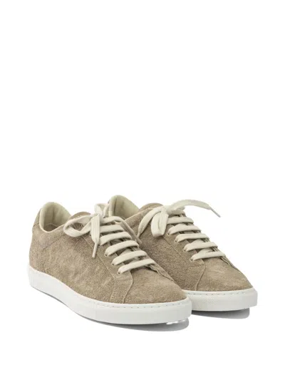 Common Projects Low-top Suede Sneakers Round Toe In Brown
