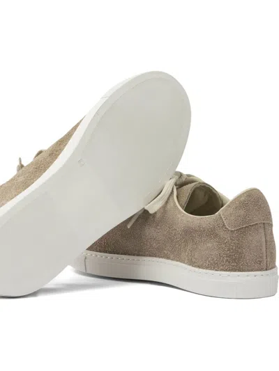 Common Projects Low-top Suede Sneakers Round Toe In Brown