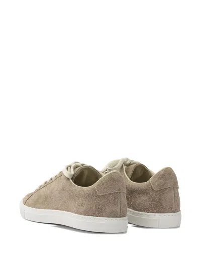 Common Projects Low-top Suede Sneakers Round Toe In Brown