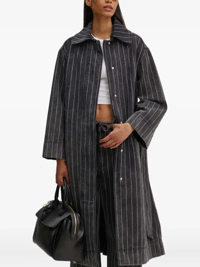 Day Birger Et Mikkelsen Hobbes Striped Coat In Black