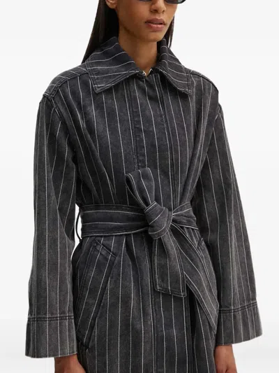 Day Birger Et Mikkelsen Hobbes Striped Coat In Black