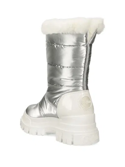 Buffalo Quilted Boots In Silver