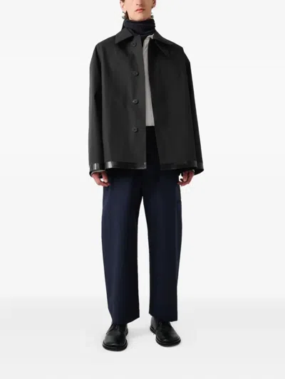 Studio Nicholson X Mackintosh Teviot Buttoned Coat In Black